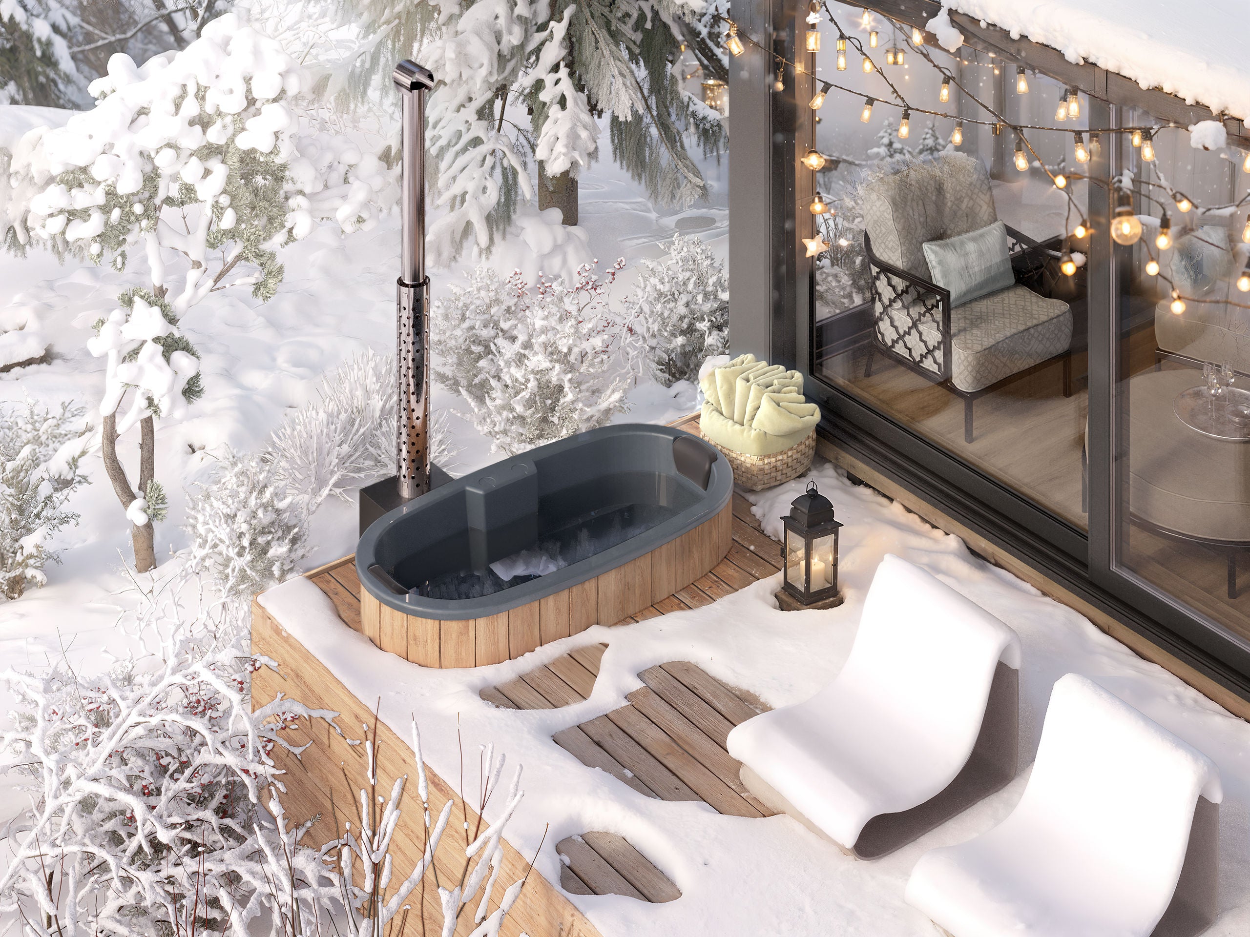 Palju terassille "DIY" 1.85×0.95 m