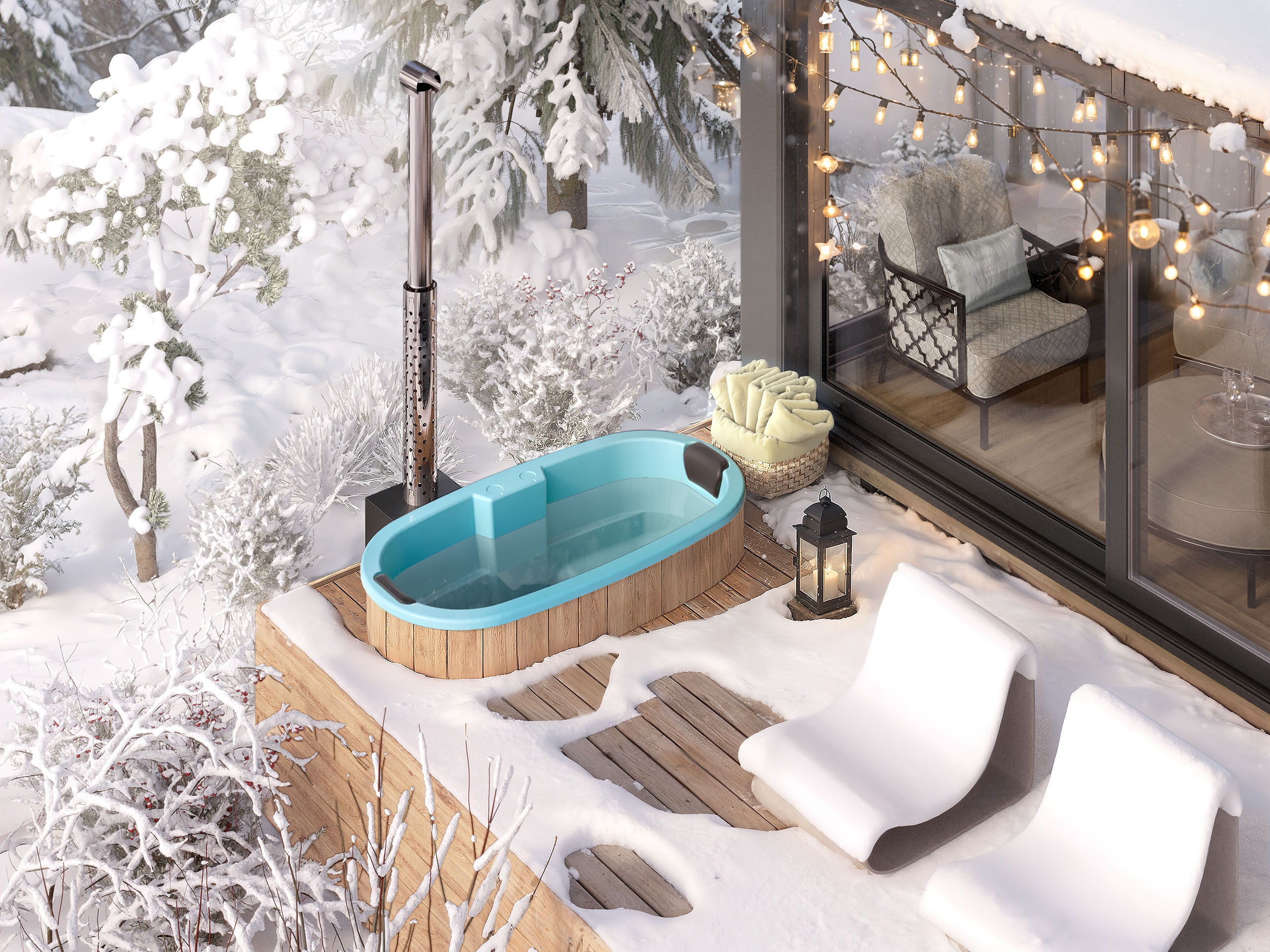 Palju terassille "DIY" 1.85×0.95 m