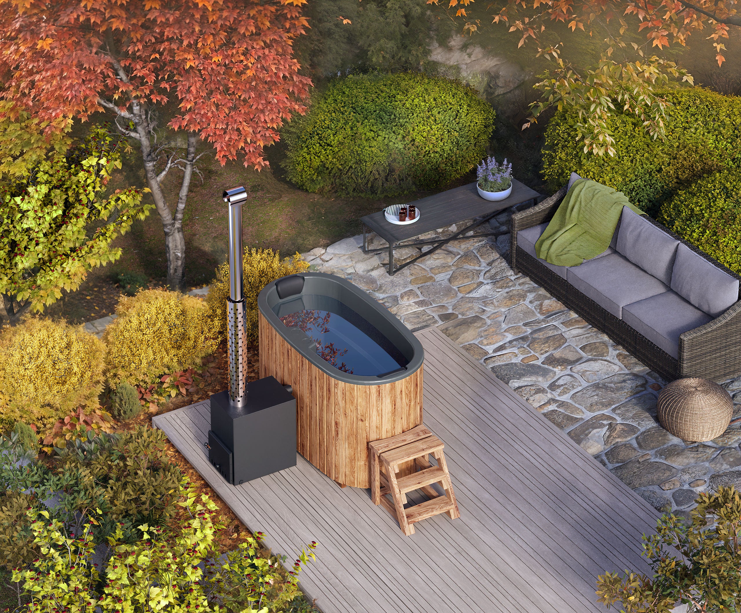 Palju Ovaali 1.85×0.95 m, 800L