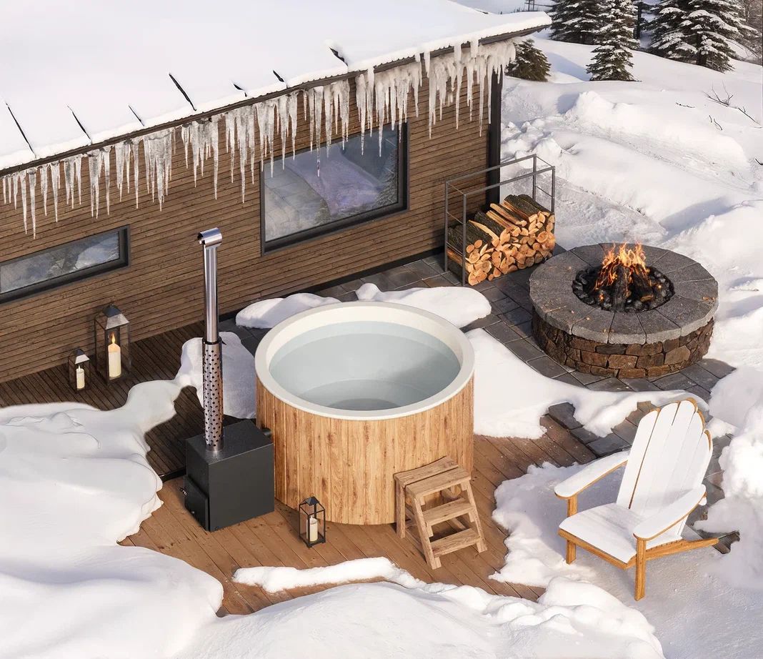 Palju ulkokamiinalla, Ø1.8m, 1100L