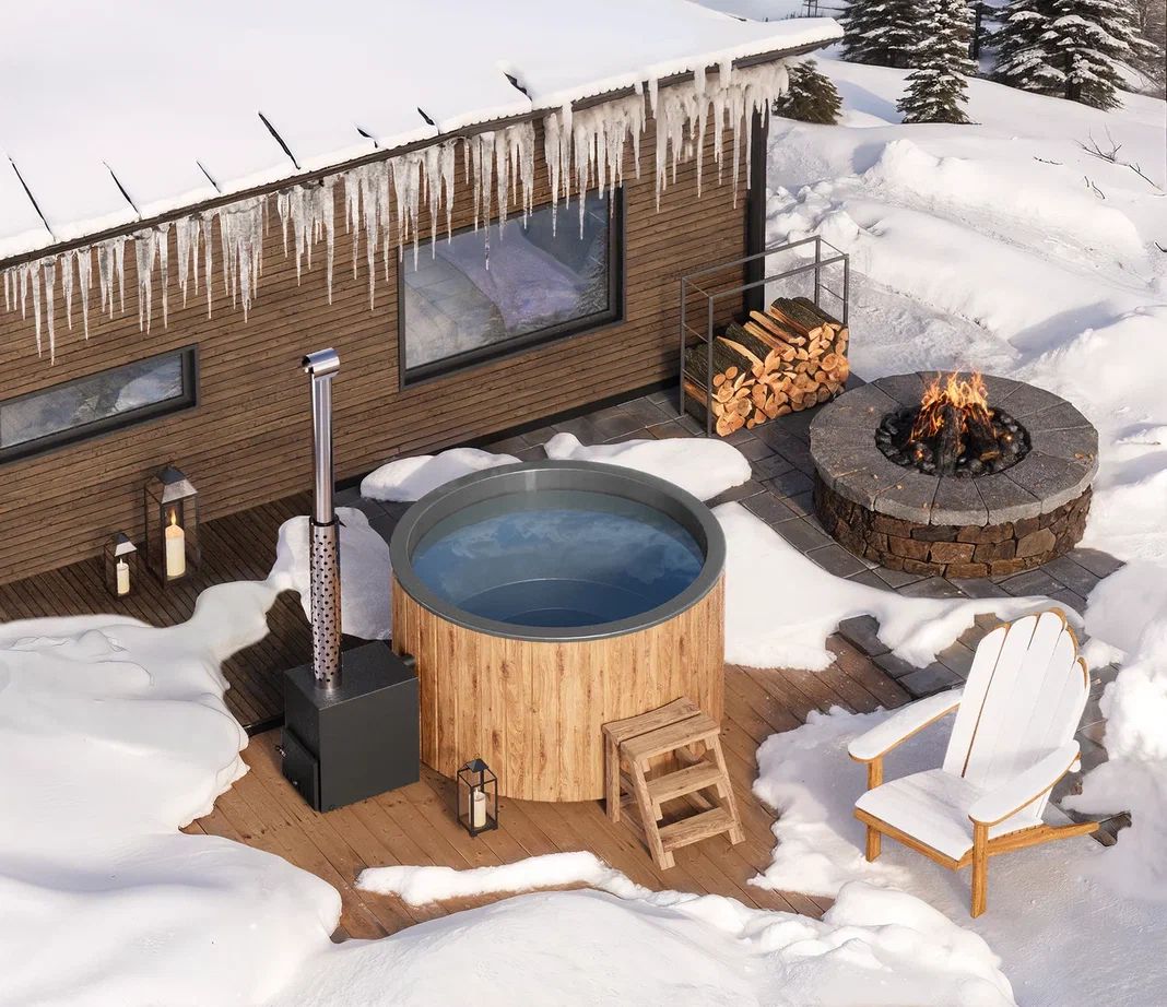 Palju ulkokamiinalla, Ø1.8m, 1100L