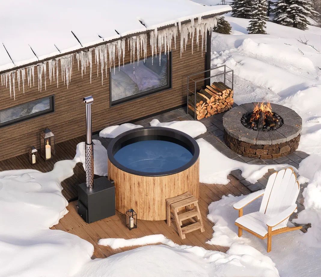 Palju ulkokamiinalla, Ø1.8m, 1100L